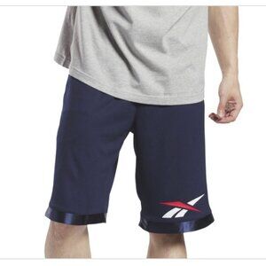 Reebok Mesh Mens Basketball Short, Small, Blue